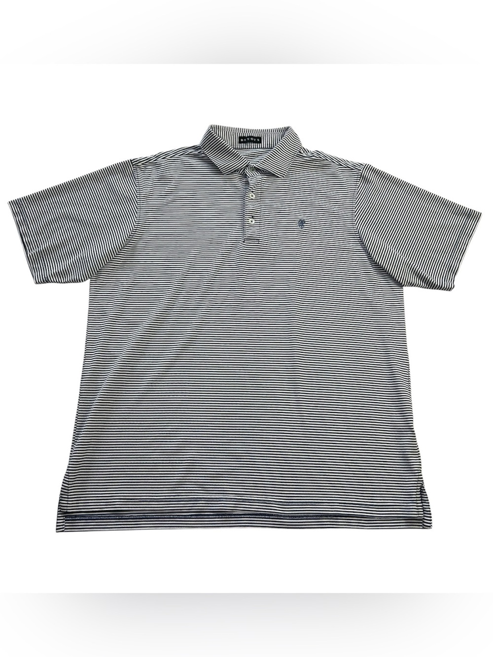 Divots Men’s Old Town Club Golf Polo Shirt Striped Top 100 Winston-Salem size L